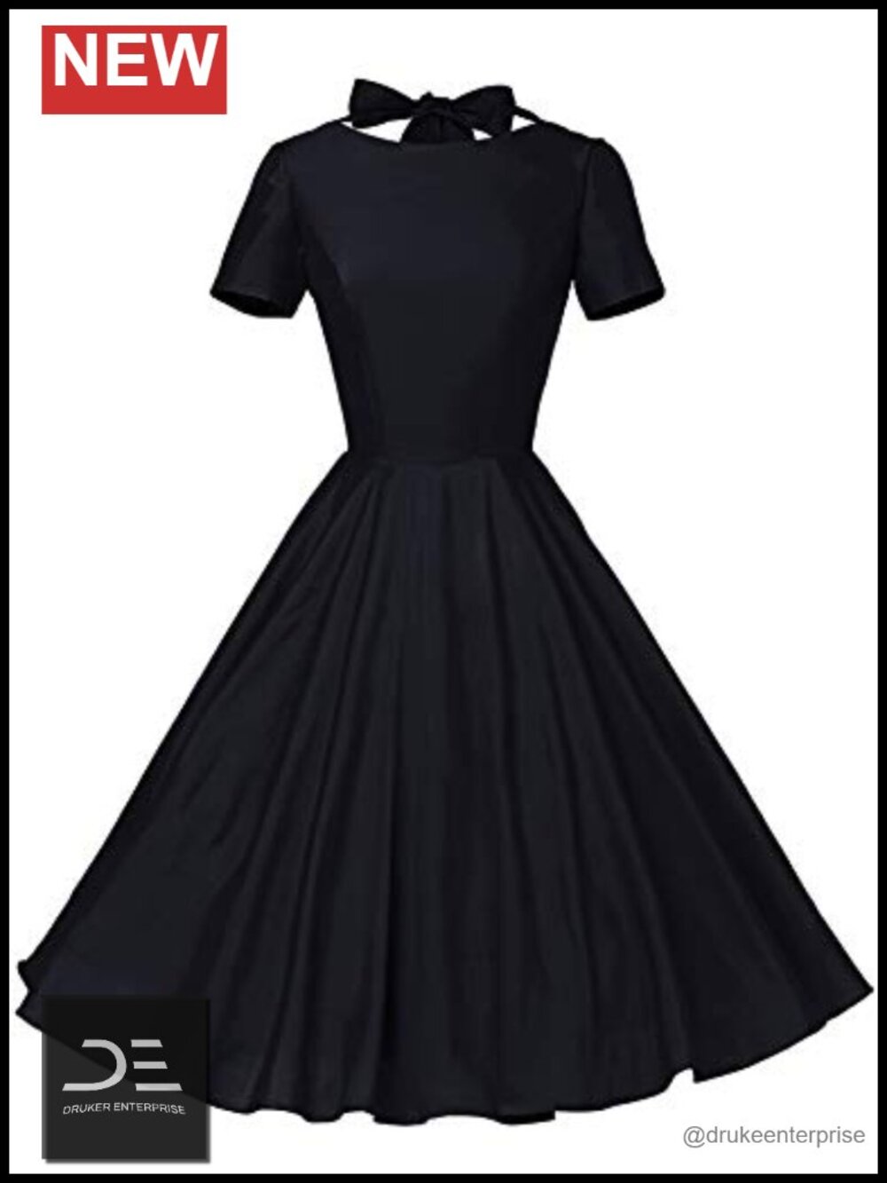 1950s Vintage Retro Swing Dress A-Line Rockabilly Party